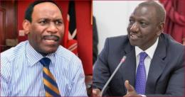 Collaged photos of MCSK CEO Ezekiel Mutua (l) and President William Ruto (r).